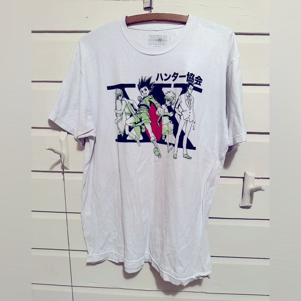 Anime T-shirt Hunter X Hunter Shirt Adult L White Manga Animation